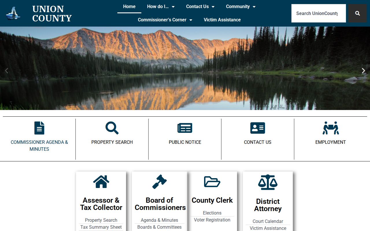 Union County criminal history county government directory