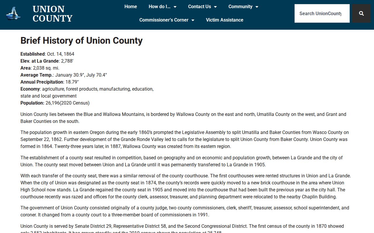 Union County criminal history courthouse history